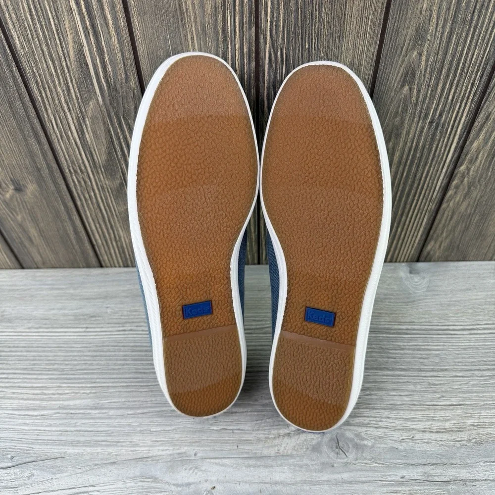 Keds Double Decker Slip On Denim Blue Canvas Sneakers Women's Size 8.5 Casual